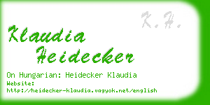 klaudia heidecker business card